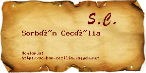 Sorbán Cecília névjegykártya