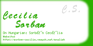 cecilia sorban business card